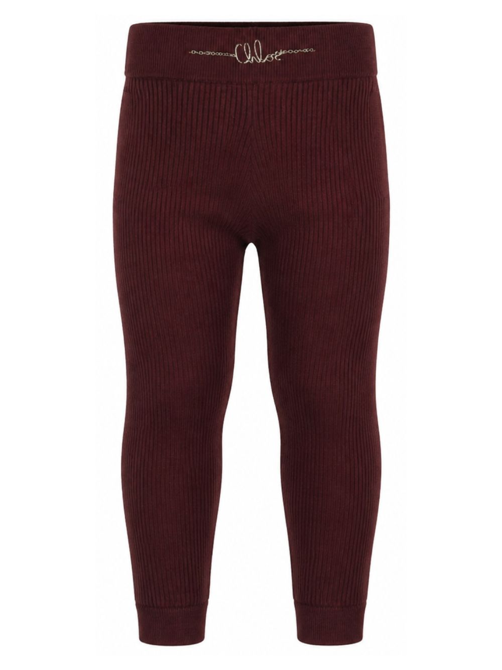 Pantaloni per bambina Chloé Kids rossi con trama a coste C21261 94E CHLOE' KIDS 