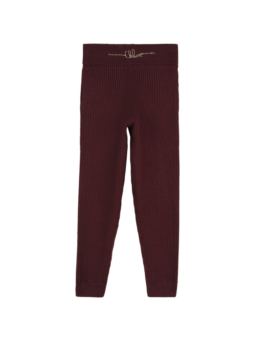 Pantaloni per bambina Chloé Kids rossi con trama a coste C21261 94E CHLOE' KIDS 