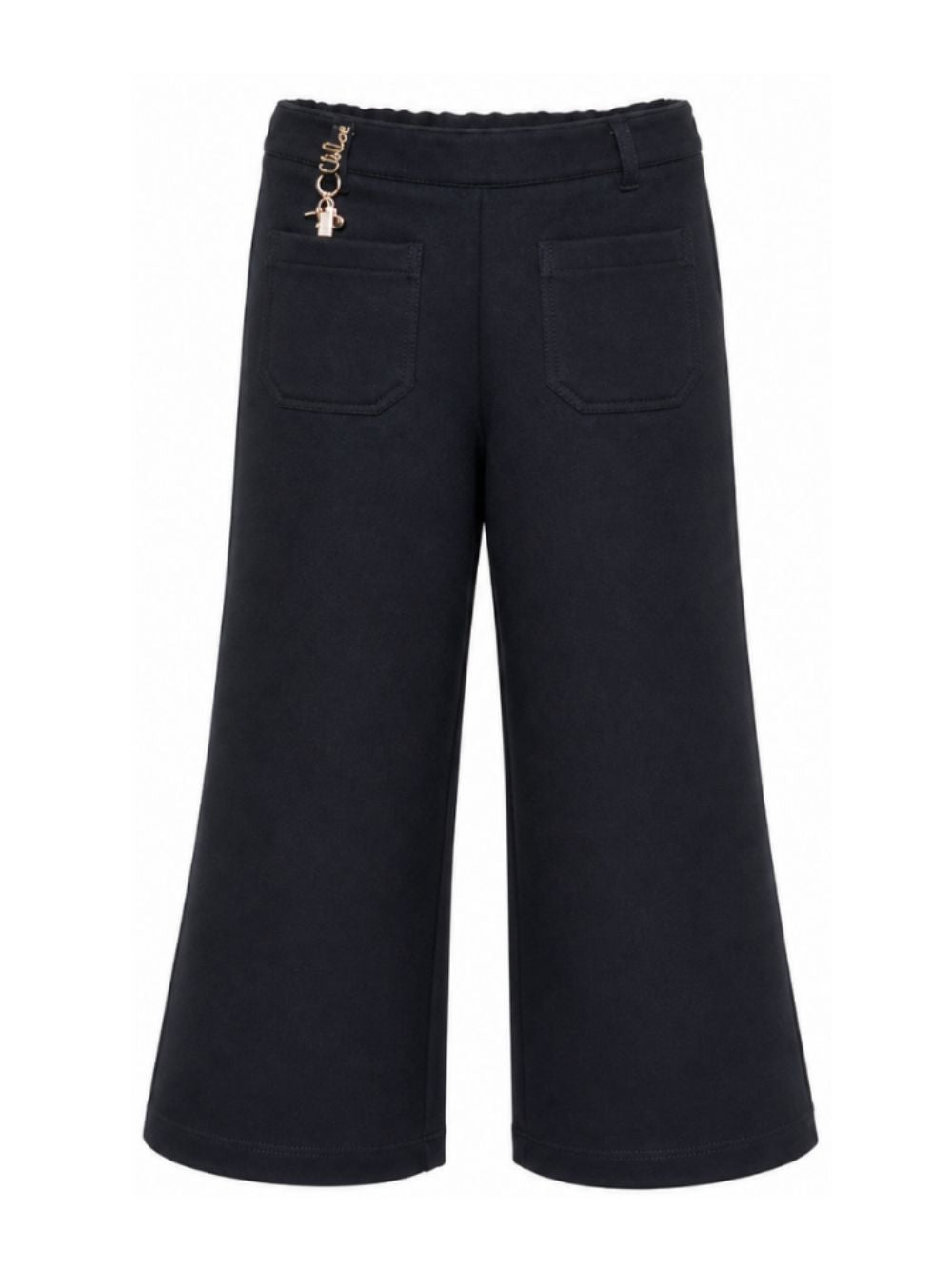 Pantaloni per bambina Chloè Kids blu navy con dettaglio lucchetto C21264 859 CHLOE' KIDS 
