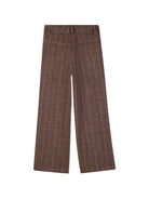 Pantaloni per bambina Chloé Kids marrone con fantasia pied-de-poule C21267 P03 CHLOE' KIDS 