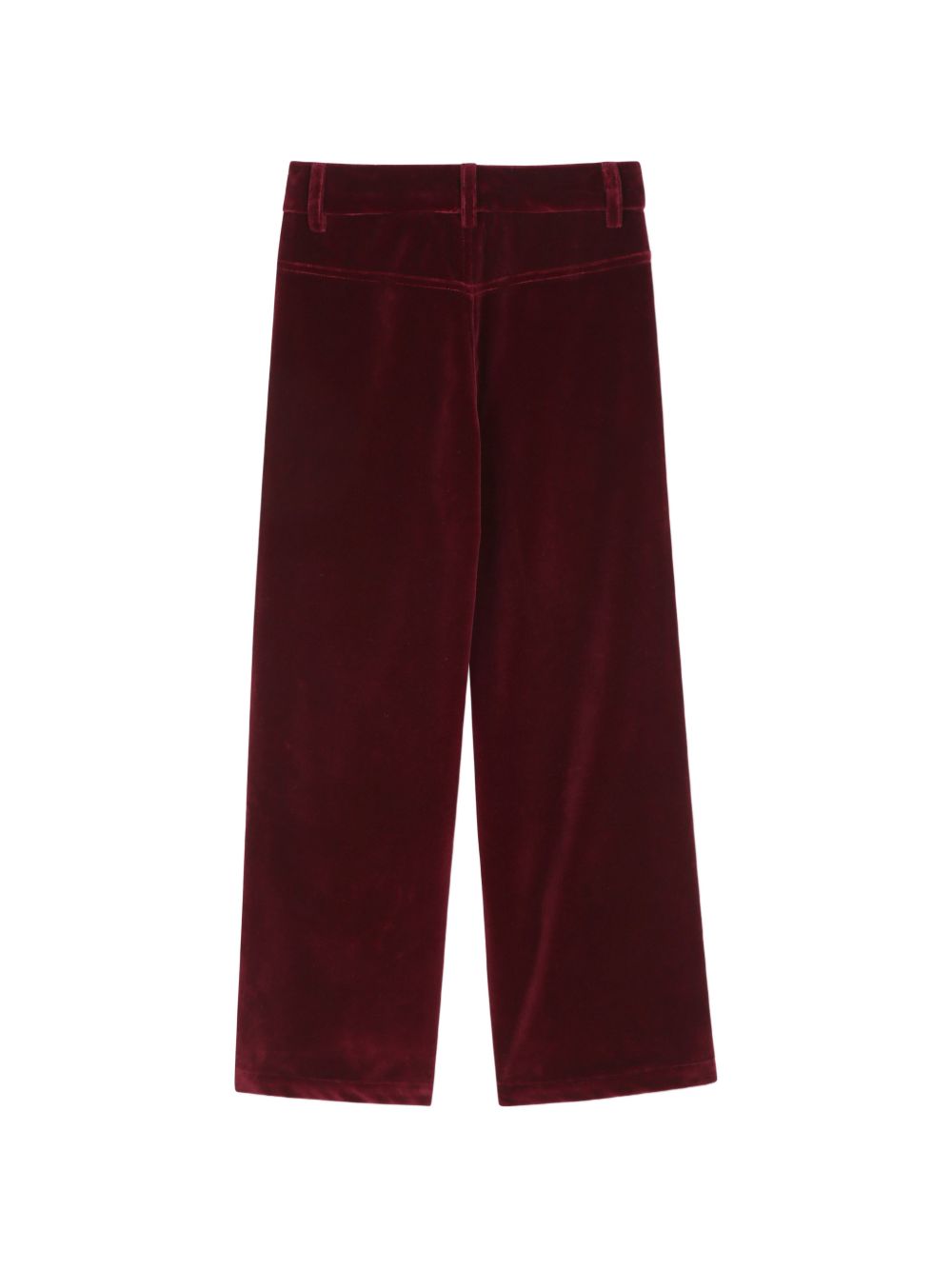 Pantaloni per bambina Chloé Kids rossi con finitura in velluto C21268 95K CHLOE' KIDS 