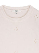 Maglione per bambina Chloé Kids beige con lavorazione pointelle C21271 148 CHLOE' KIDS 