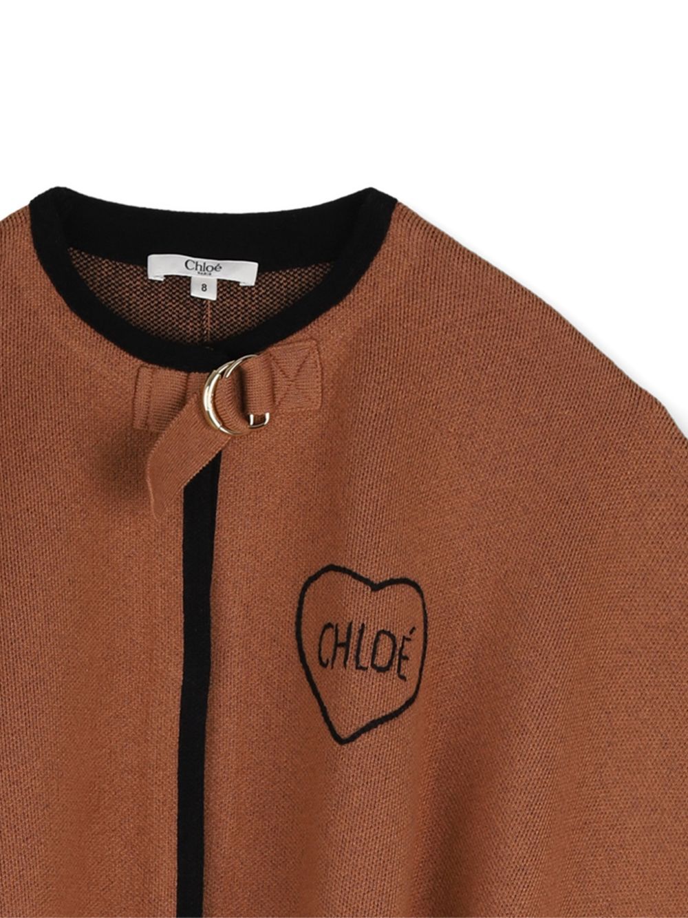 Mantella per bambina Chloé Kids marrone con ricamo C21272 31F CHLOE' KIDS 