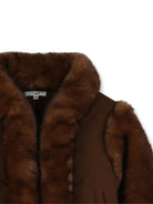 Giacca per bambina Chloé Kids marrone con pelliccia sintetica C21279 33F CHLOE' KIDS 