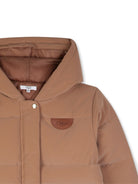 Giubbino per bambina Chloé Kids marrone con cappuccio imbottito C21282 31F CHLOE' KIDS 