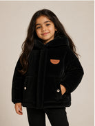 Piumino per bambina Chloé Kids nero con applicazione logo C21283 09B CHLOE' KIDS 