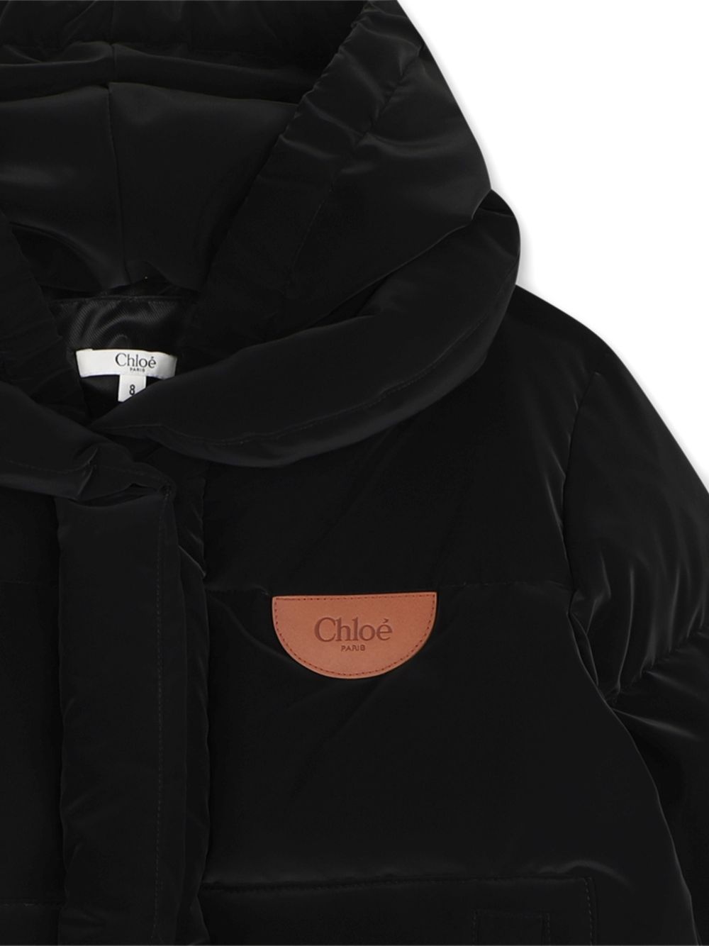 Piumino per bambina Chloé Kids nero con applicazione logo C21283 09B CHLOE' KIDS 