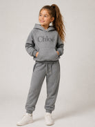 Felpa per bambina Chloé Kids grigia con tasca marsupio C21284 M07 CHLOE' KIDS 