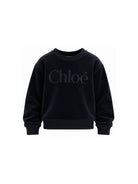 Felpa per bambina Chloé Kids blu con logo sul davanti C21285 859 CHLOE' KIDS 