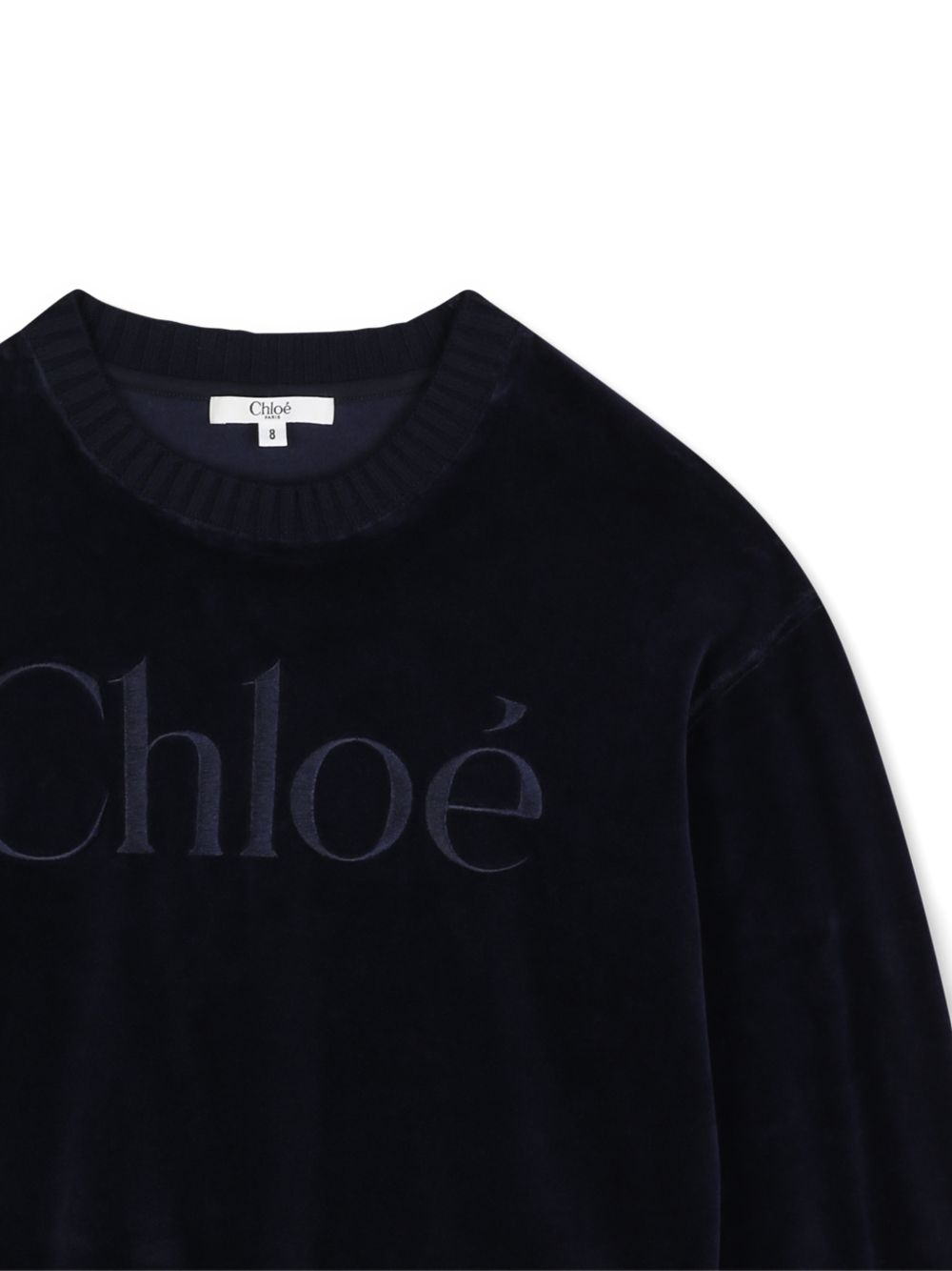 Felpa per bambina Chloé Kids blu con logo sul davanti C21285 859 CHLOE' KIDS 