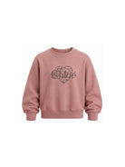 Felpa per bambina Chloé Kids rosa con logo sul davanti C21286 48W CHLOE' KIDS 
