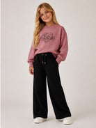 Felpa per bambina Chloé Kids rosa con logo sul davanti C21286 48W CHLOE' KIDS 