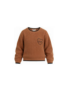 Maglione per bambina Chloé Kids marrone con lavorazione a coste C21290 31F CHLOE' KIDS 