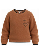 Maglione per bambina Chloé Kids marrone con lavorazione a coste C21290 31F CHLOE' KIDS 