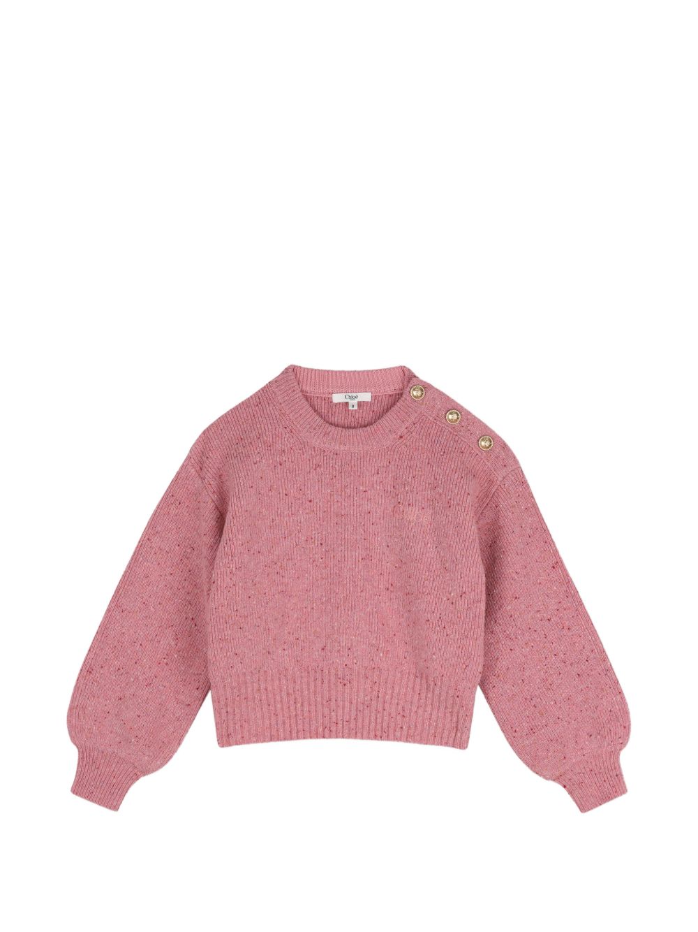 Maglione per bambina Chloé Kids rosa con effetto mélange C21291 92B CHLOE' KIDS 