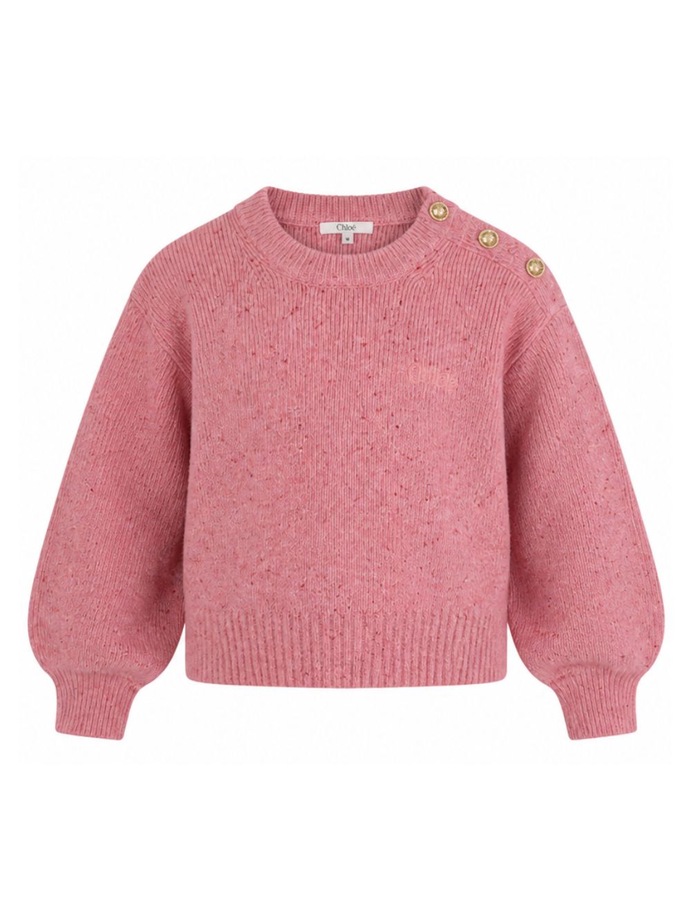 Maglione per bambina Chloé Kids rosa con effetto mélange C21291 92B CHLOE' KIDS 