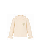 Maglione per bambina Chloé Kids crema con maniche ruches C21295 148 CHLOE' KIDS 