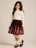Maglione per bambina Chloé Kids crema con maniche ruches C21295 148 CHLOE' KIDS 