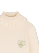 Maglione per bambina Chloé Kids crema con maniche ruches C21295 148 CHLOE' KIDS 