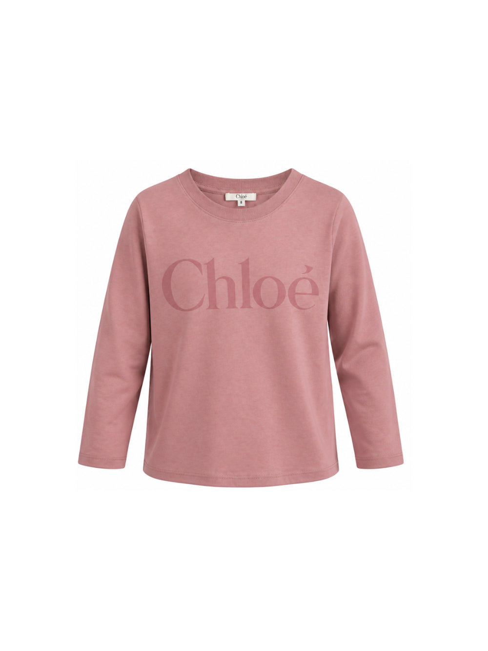 T-shirt per bambina Chloé Kids rosa con logo sul davanti C21299 48W CHLOE' KIDS 