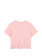 T-shirt per bambina Chloé Kids rosa con stampa con cuore C21300 461 CHLOE' KIDS 