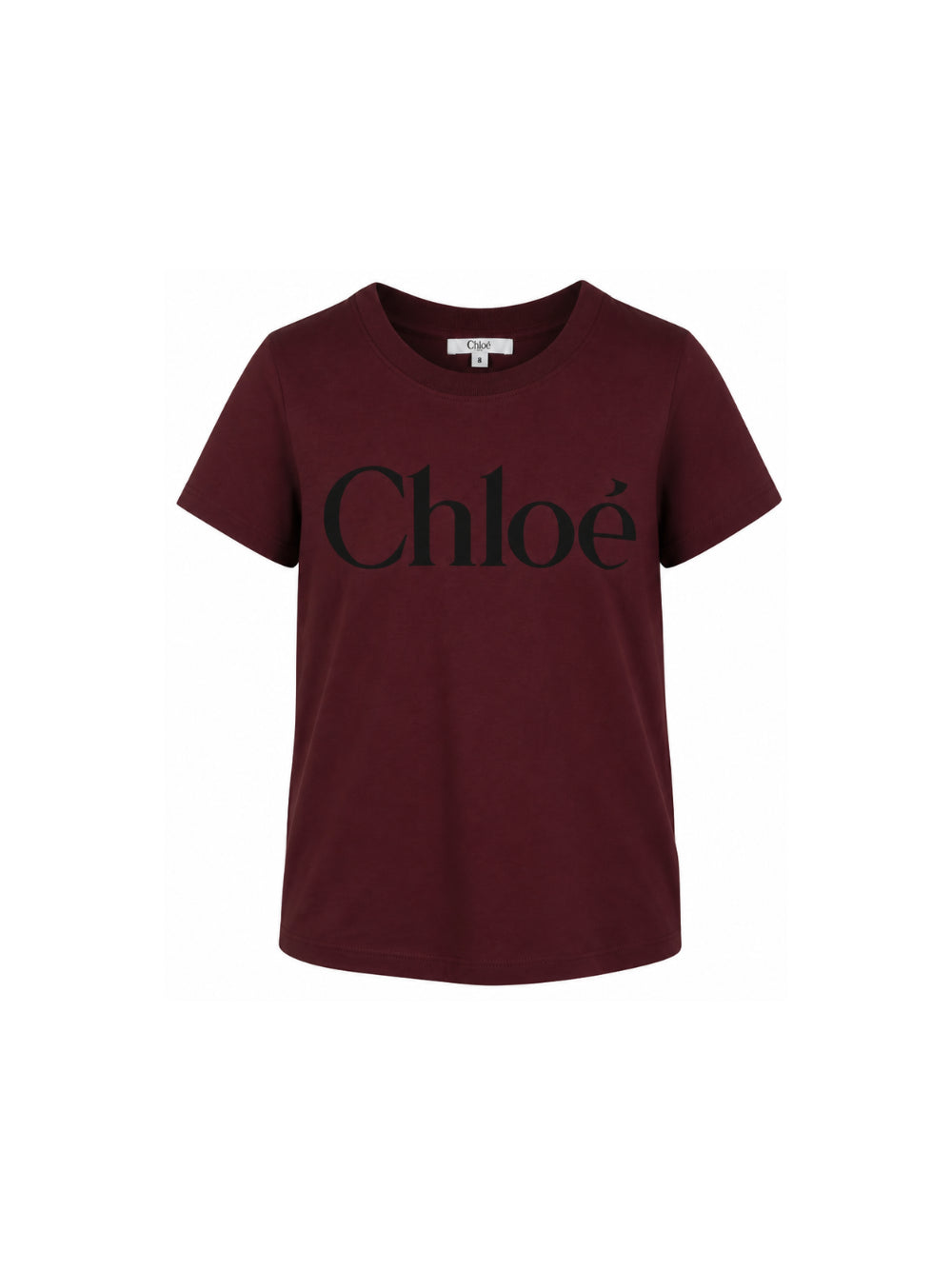 T-shirt per bambina Chloé Kids rossa con logo sul davanti C21301 94E CHLOE' KIDS 