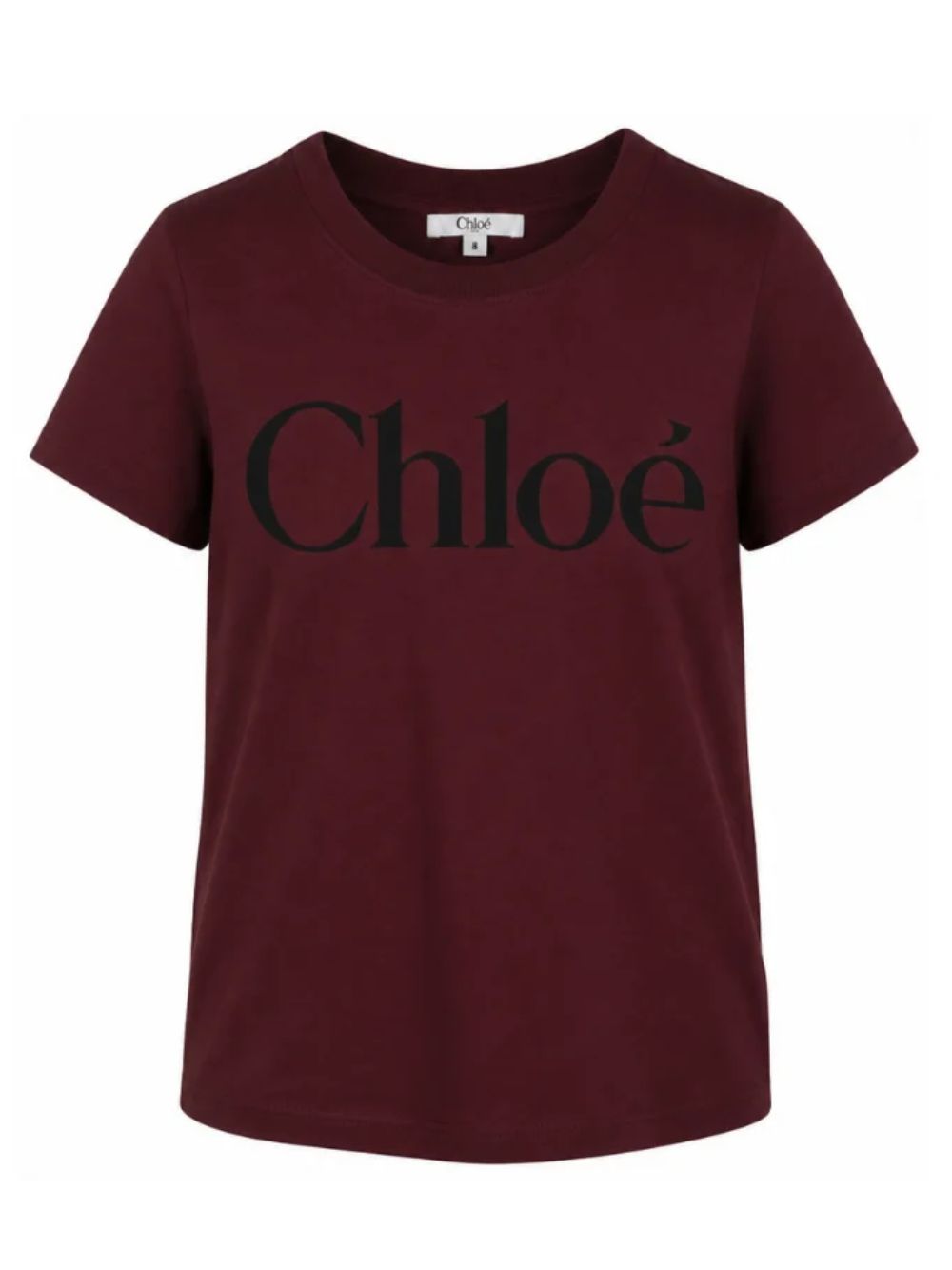 T-shirt per bambina Chloé Kids rossa con logo sul davanti C21301 94E CHLOE' KIDS 