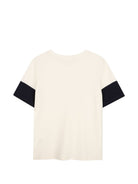 T-shirt per bambina Chloè Kids bianca con maniche a contrasto C21306 148 CHLOE' KIDS 