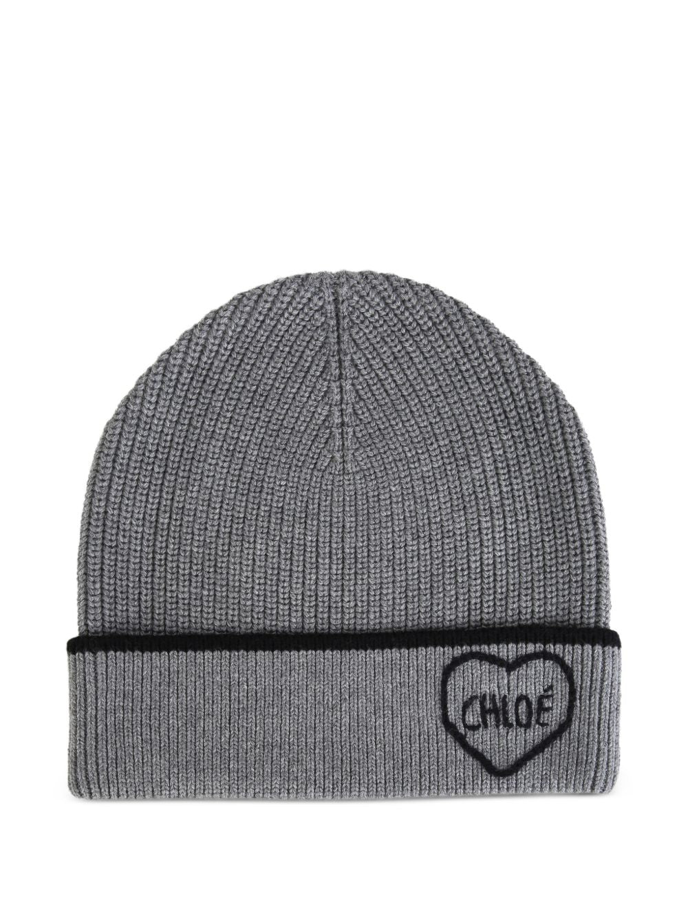 Berretto per bambina Chloé Kids grigio con cuore ricamato C21308 A46 CHLOE' KIDS 