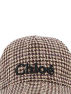 Cappello per bambina Chloé marrone con fantasia pied-de-poule C21311 Z67 CHLOE' KIDS 