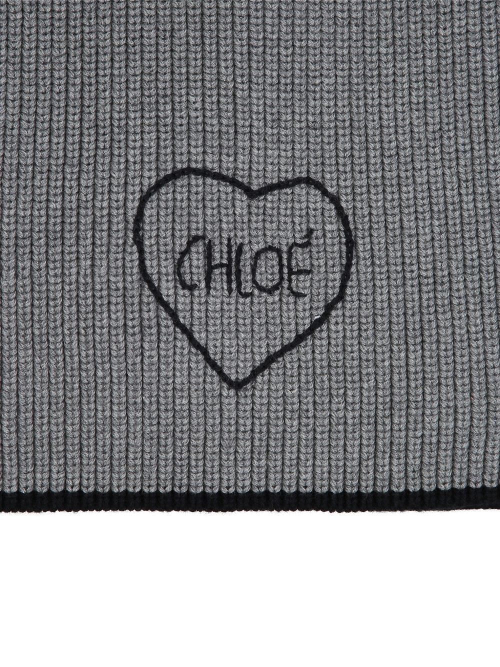 Sciarpa per bambina Chloé Kids grigia con ricamo logo C21313 A46 CHLOE' KIDS 