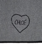 Sciarpa per bambina Chloé Kids grigia con ricamo logo C21313 A46 CHLOE' KIDS 