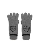 Guanti per bambina Chloé Kids grigi con dettaglio logo C21315 A46 CHLOE' KIDS 