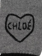 Guanti per bambina Chloé Kids grigi con dettaglio logo C21315 A46 CHLOE' KIDS 