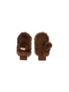 Muffole per bambina Chloé Kids marroni in pelliccia sintetica con logo C21316 33F CHLOE' KIDS 