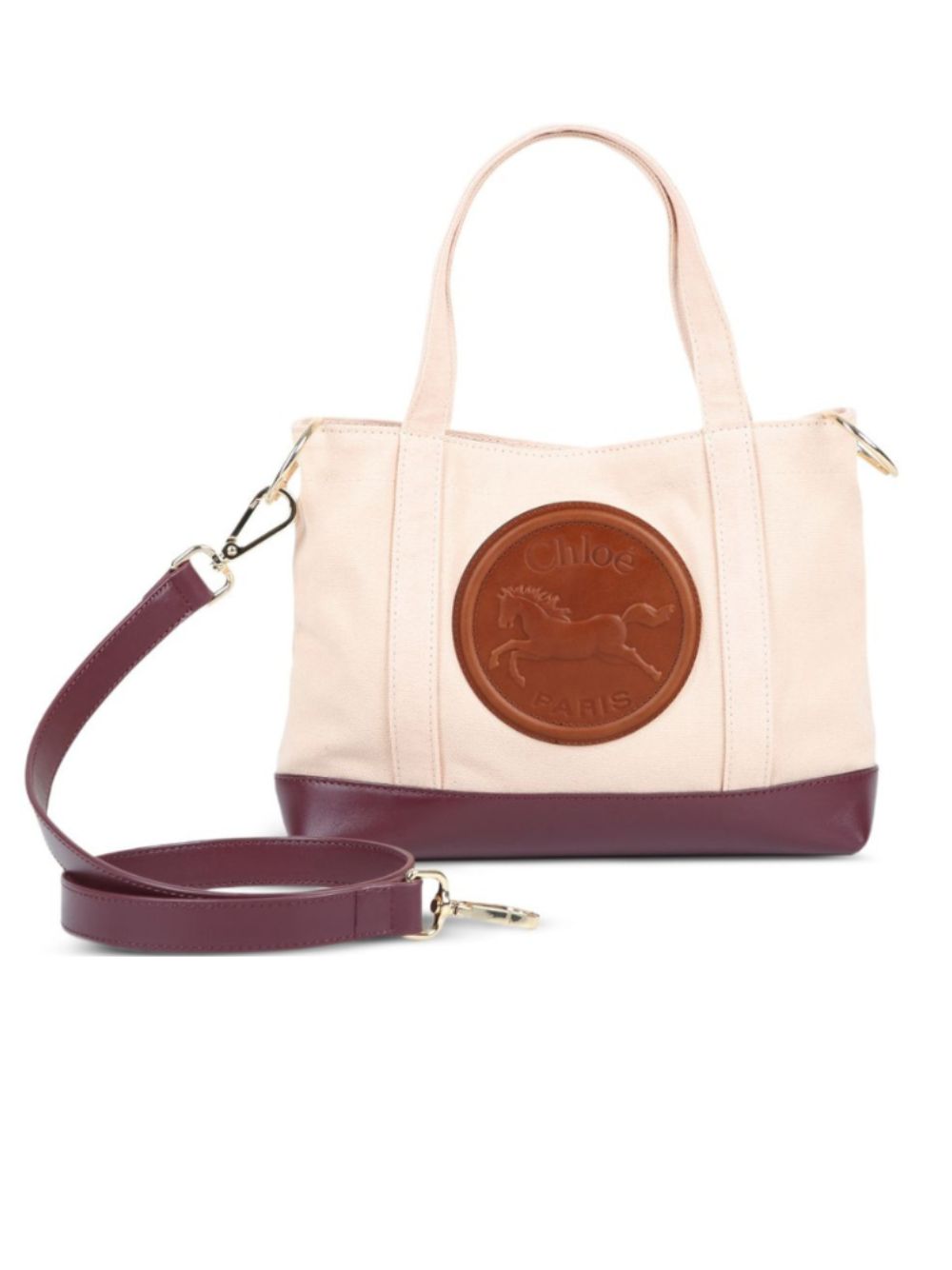 Borsa tote per bambina Chloé Kids multicolore con applicazione logo sul davanti C21322 20E CHLOE' KIDS 
