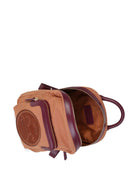 Zaino per bambina Chloé Kids marrone con applicazione logo inciso sul davanti C21326 31F CHLOE' KIDS 