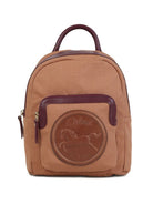 Zaino per bambina Chloé Kids marrone con applicazione logo inciso sul davanti C21326 31F CHLOE' KIDS 