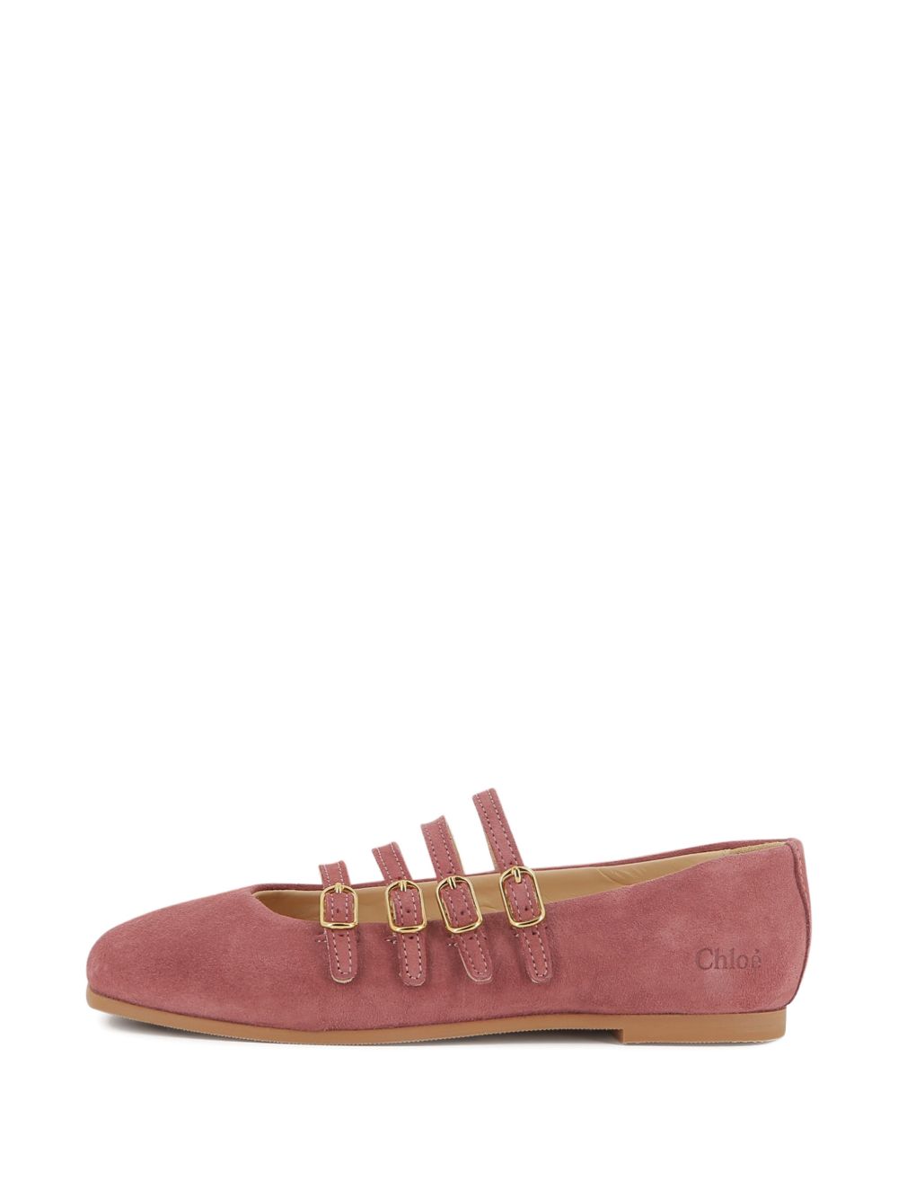 Ballerine per bambina Chloé Kids rosa con finitura scamosciata C21330 92B CHLOE' KIDS 