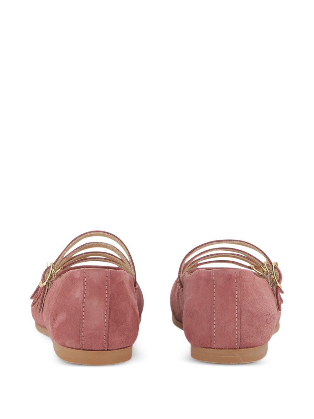 Ballerine per bambina Chloé Kids rosa con finitura scamosciata C21330 92B CHLOE' KIDS 