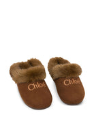 Ciabatte per bambina Chloé Kids marrone con finitura in pelliccia sintetica C21333 31F CHLOE' KIDS 