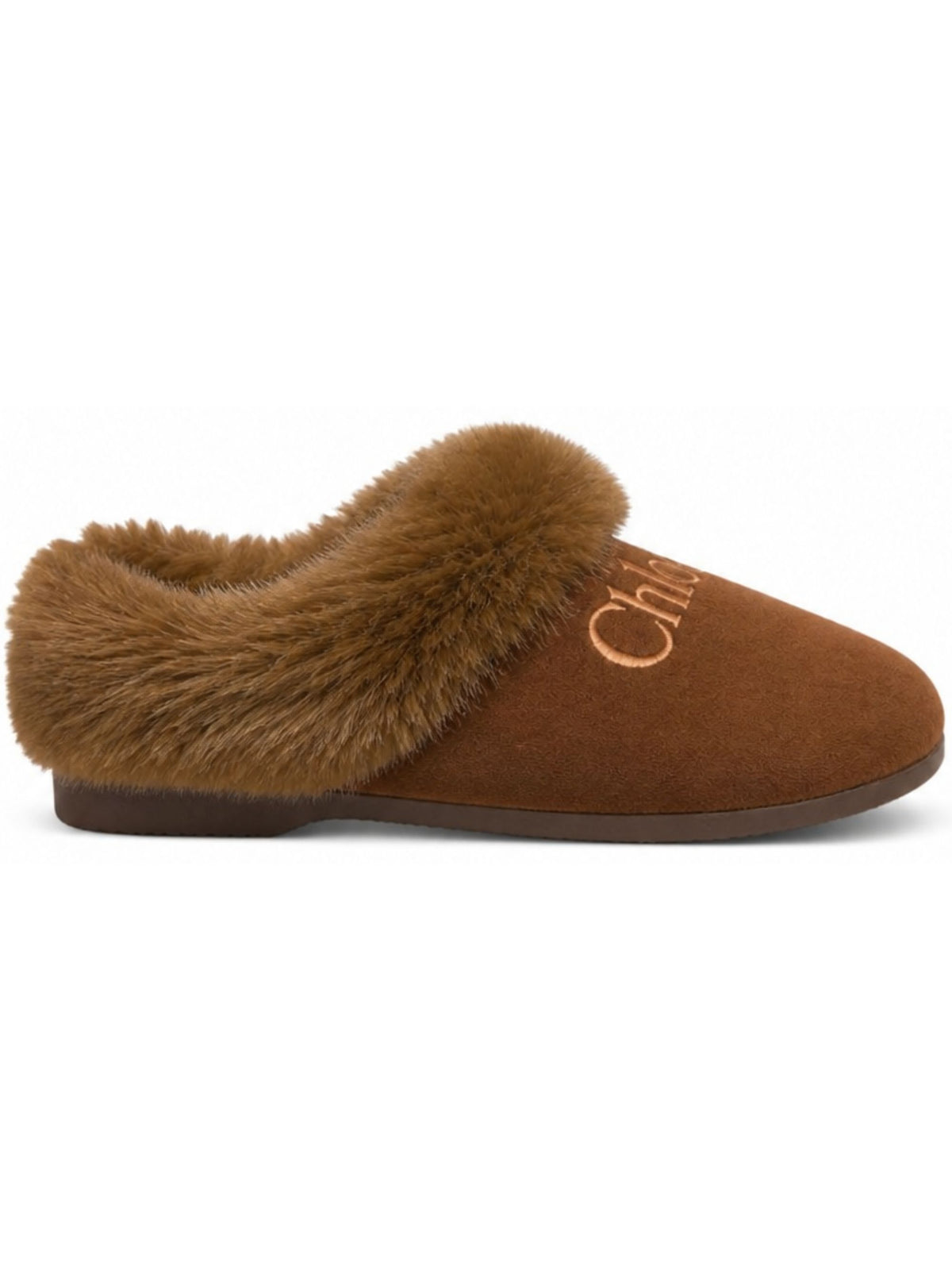 Ciabatte per bambina Chloé Kids marrone con finitura in pelliccia sintetica C21333 31F CHLOE' KIDS 