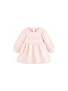 Abito per neonata Chloè Kids rosa con stampa logo sul davanti C21335 46J CHLOE' KIDS 