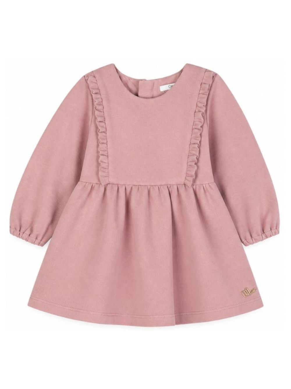 Abito per neonata Chloè Kids rosa con dettaglio con ruches C21336 48W CHLOE' KIDS 