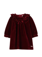 Abito per neonata Chloé Kids rosso con effetto velluto C21339 95K CHLOE' KIDS 