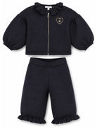 Tuta sportiva per neonata Chloé Kids blu con ruches C21346 859 CHLOE' KIDS 