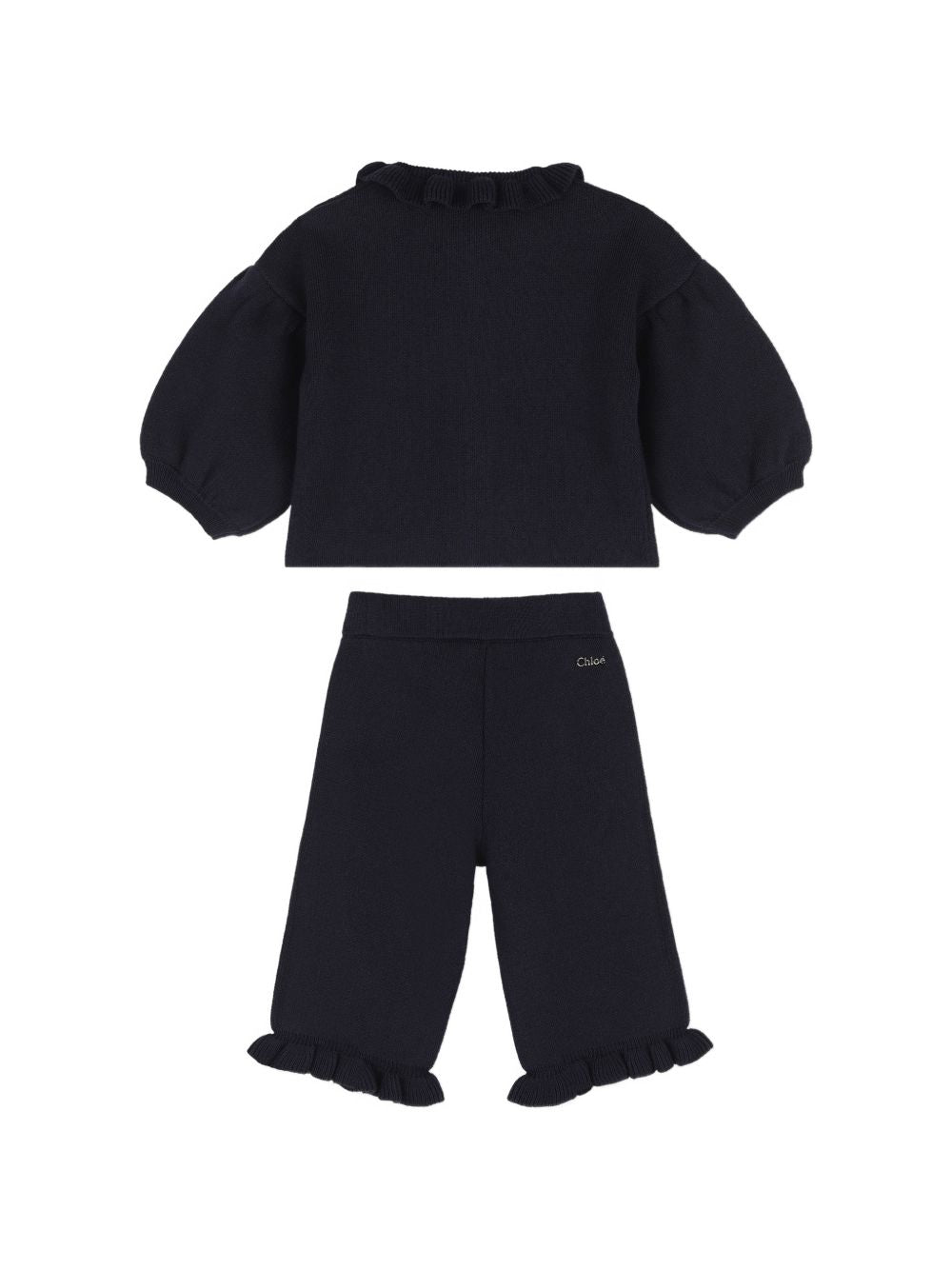 Tuta sportiva per neonata Chloé Kids blu con ruches C21346 859 CHLOE' KIDS 