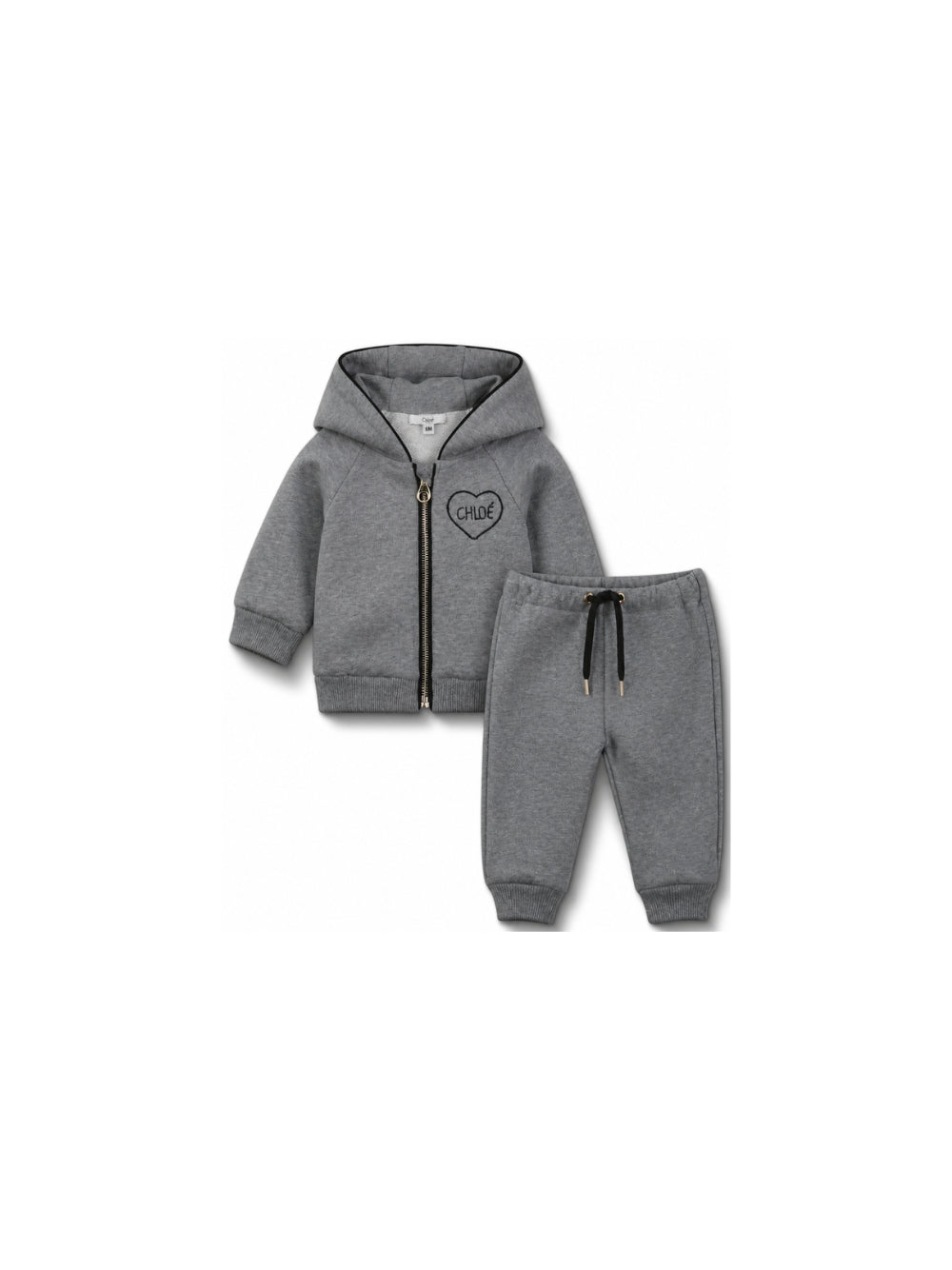 Tuta sportiva per neonata Chloé Kids grigia con trama jersey C21347 A46 CHLOE' KIDS 