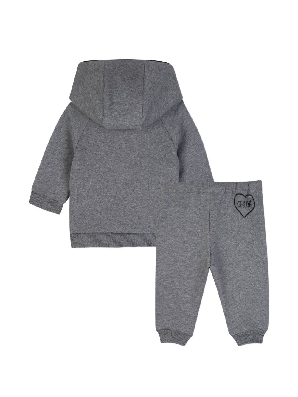 Tuta sportiva per neonata Chloé Kids grigia con trama jersey C21347 A46 CHLOE' KIDS 