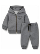 Tuta sportiva per neonata Chloé Kids grigia con trama jersey C21347 A46 CHLOE' KIDS 